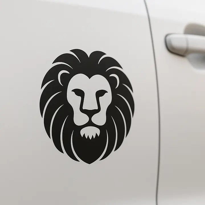 Leo Illustrative Emblem Zodiac Sticker - Master