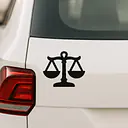 Libra Illustrative Emblem Zodiac Sticker - Master