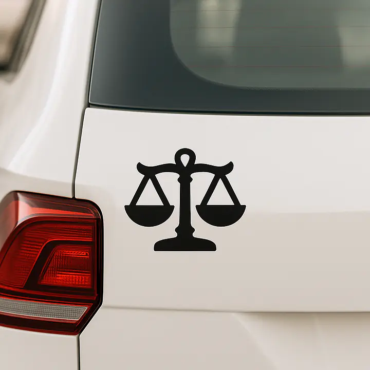 Waage Illustrative Emblem Sternzeichen Aufkleber - Master