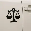 Libra Illustrative Emblem Zodiac Sticker - Master