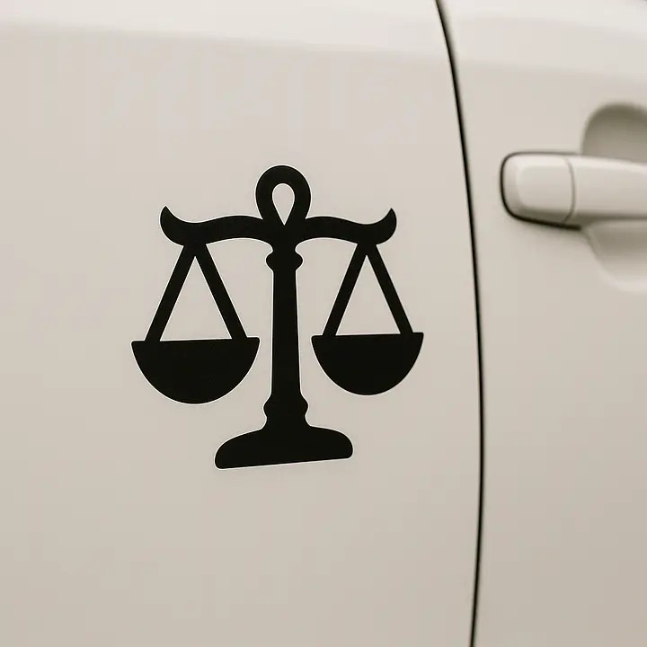 Waage Illustrative Emblem Sternzeichen Aufkleber - Master