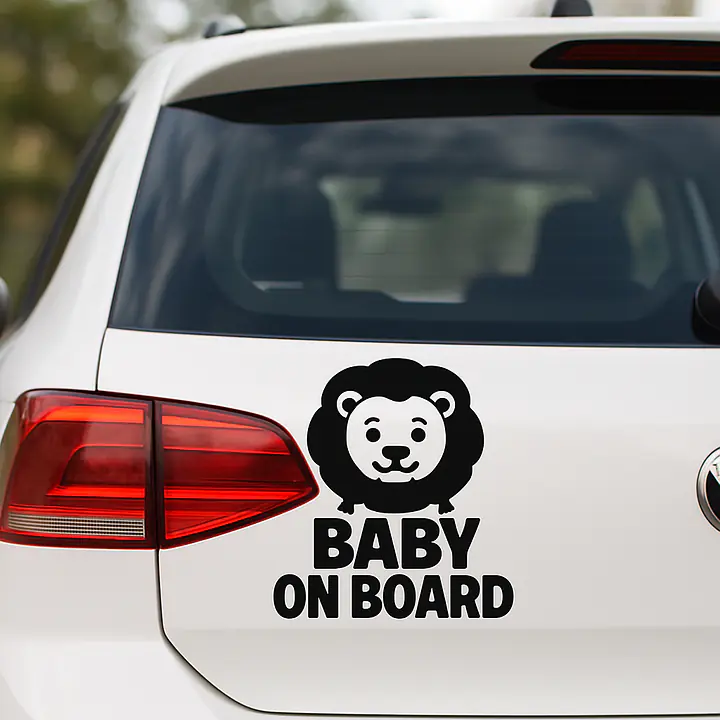 Löwe Baby on Board Aufkleber - Master