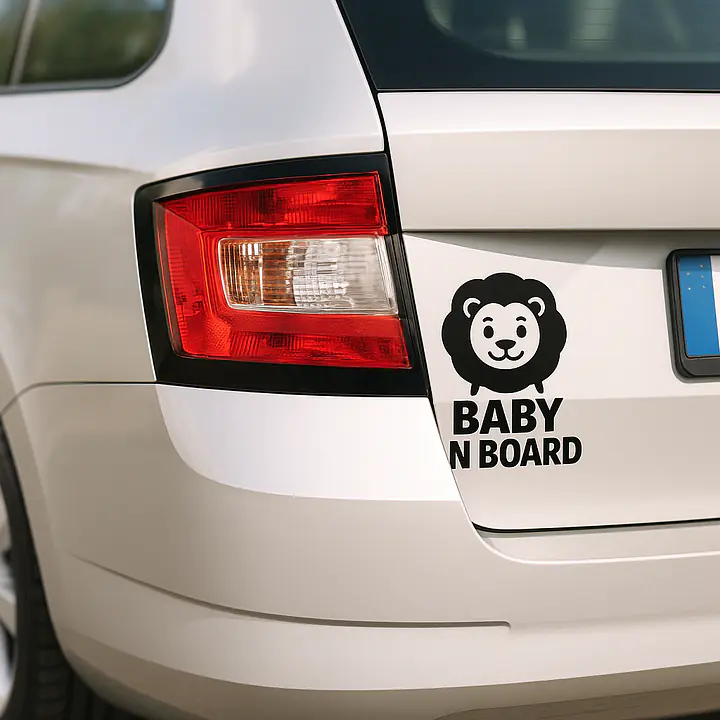 Löwe Baby on Board Aufkleber - Master