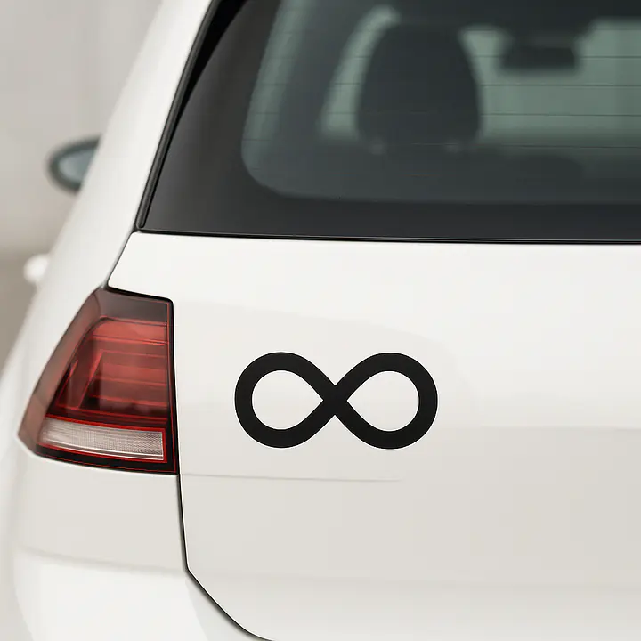 Infinity Loop Symbol Autoaufkleber - Master