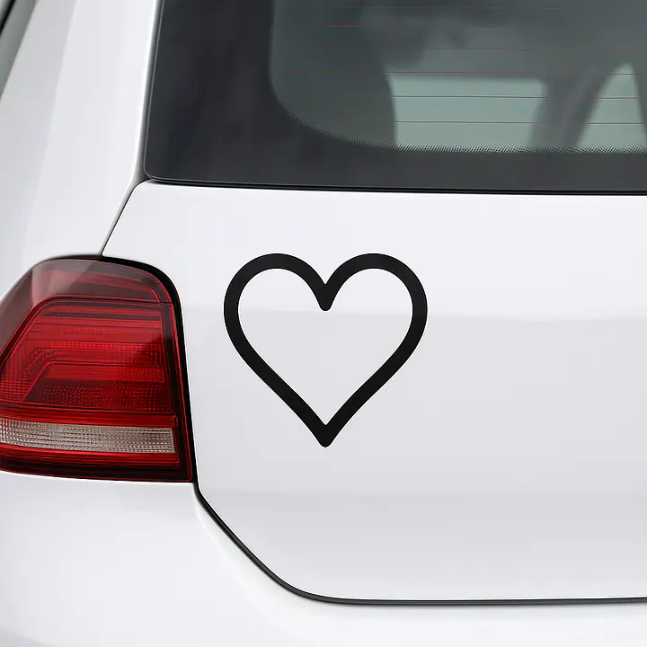 Herz Kontur Autoaufkleber - Master