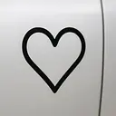 Herz Kontur Autoaufkleber - Master
