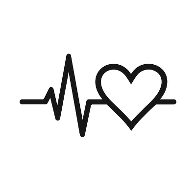 Heartbeat Herz Symbol Autoaufkleber primary image
