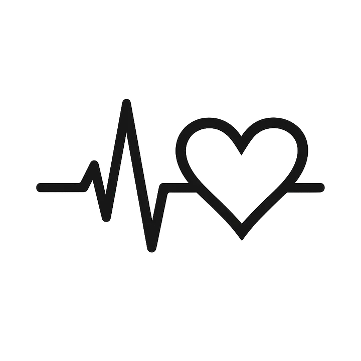 Heartbeat Heart Symbol Car Sticker - Master