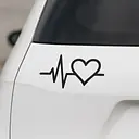 Heartbeat Heart Symbol Car Sticker - Master