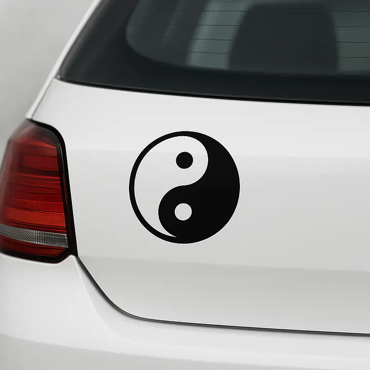 Yin-Yang Symbol Autoaufkleber - Master