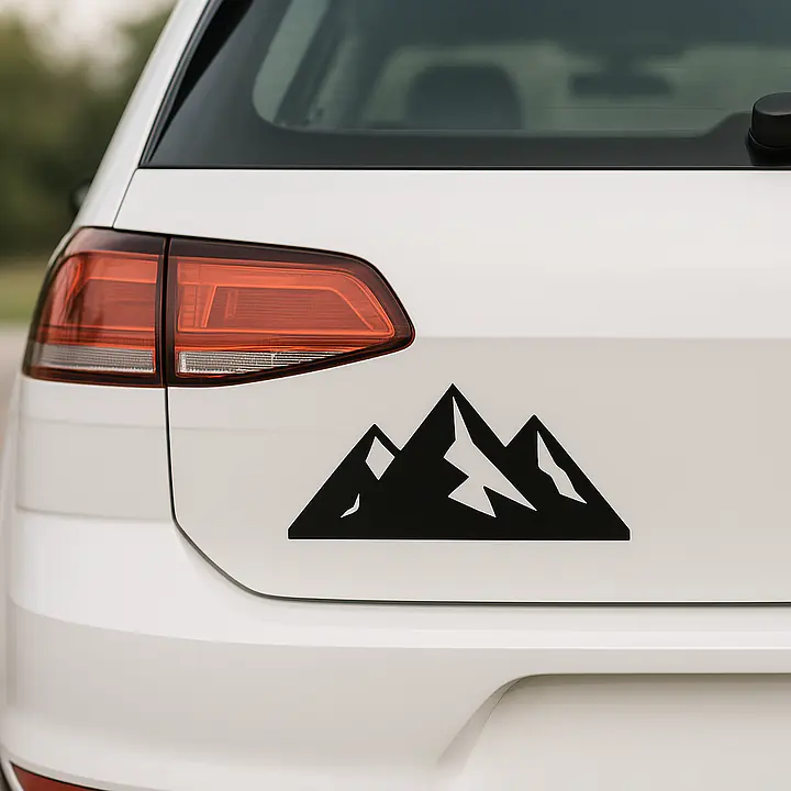 Geometric Mountains Car Sticker - Master