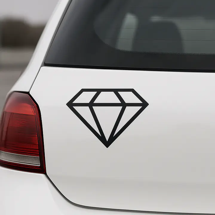 Diamond Symbol Car Sticker - Master