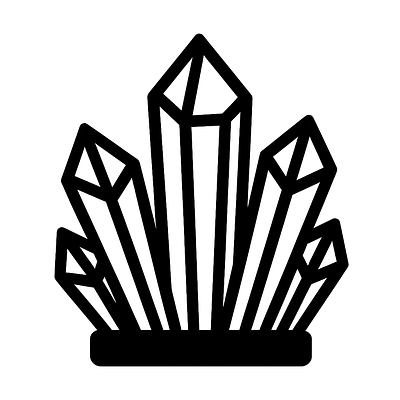 Kristall Cluster Symbol Autoaufkleber primary image