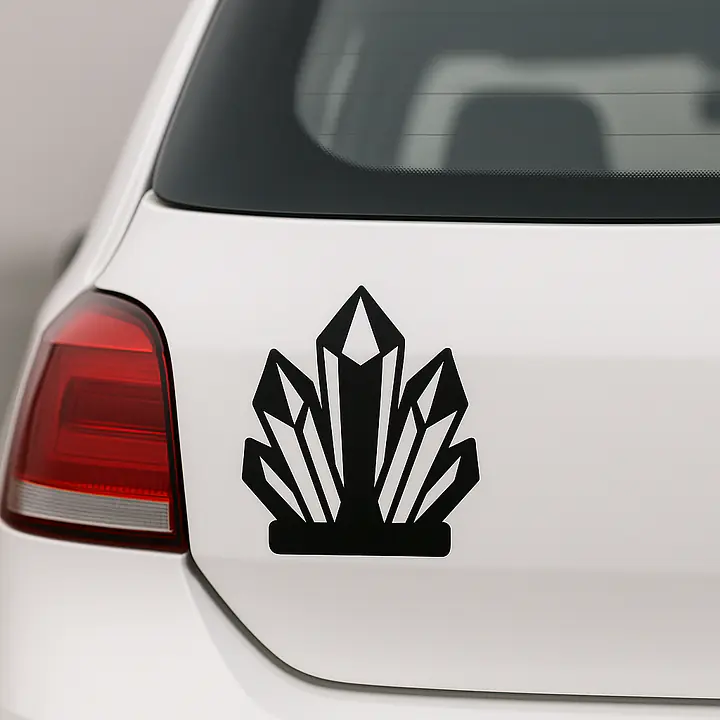 Kristall Cluster Symbol Autoaufkleber - Master