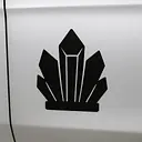 Kristall Cluster Symbol Autoaufkleber - Master