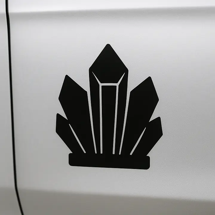 Kristall Cluster Symbol Autoaufkleber - Master