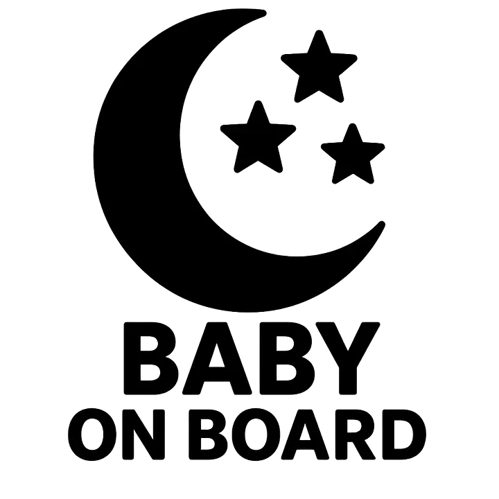 Mond und Sterne Baby on Board Aufkleber - Master