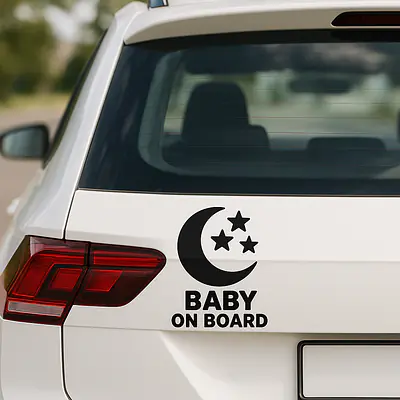 Mond und Sterne Baby on Board Aufkleber secondary image