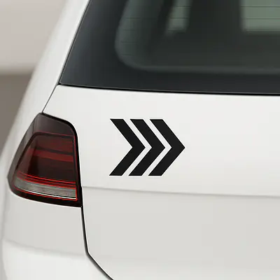 Triple Chevron Symbol Autoaufkleber secondary image