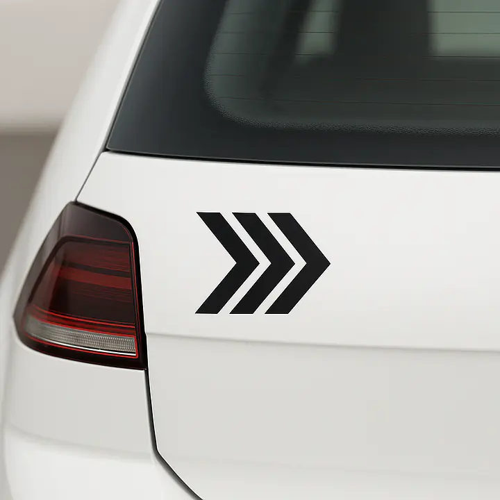 Triple Chevron Symbol Autoaufkleber - Master