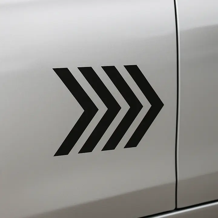 Triple Chevron Symbol Autoaufkleber - Master