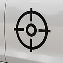 Crosshair Symbol Car Sticker - Master