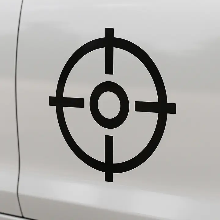 Fadenkreuz Symbol Autoaufkleber - Master