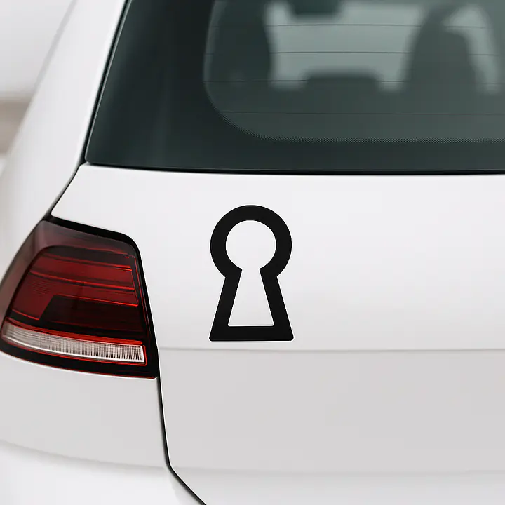 Schlüsselloch Symbol Autoaufkleber - Master