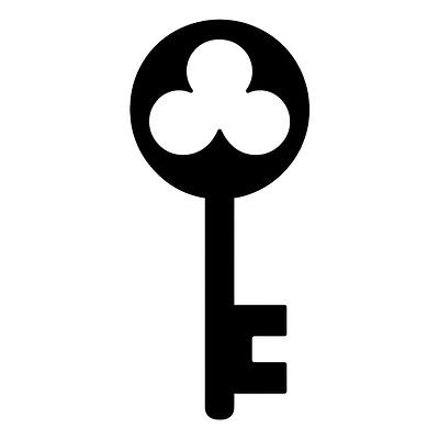Vintage Schlüssel Symbol Autoaufkleber primary image