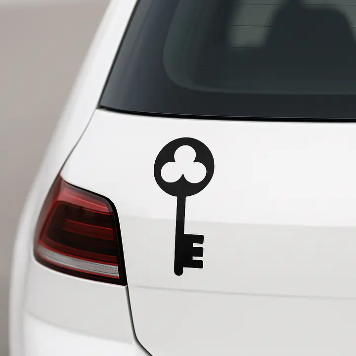 Vintage Schlüssel Symbol Autoaufkleber - Master