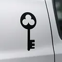 Vintage Schlüssel Symbol Autoaufkleber - Master