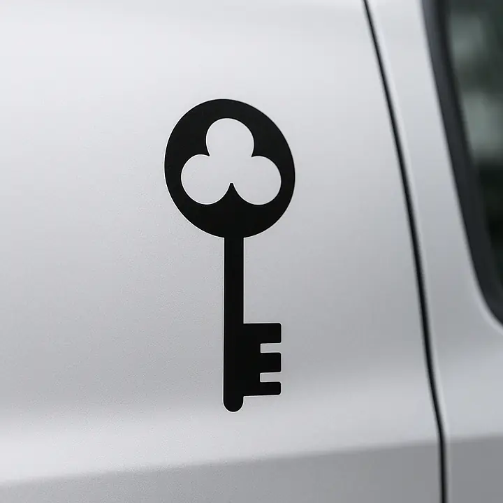 Vintage Schlüssel Symbol Autoaufkleber - Master