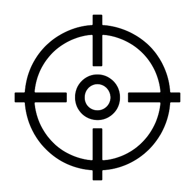 Fadenkreuz Symbol Autoaufkleber primary image