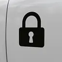 Vorhängeschloss Symbol Autoaufkleber - Master