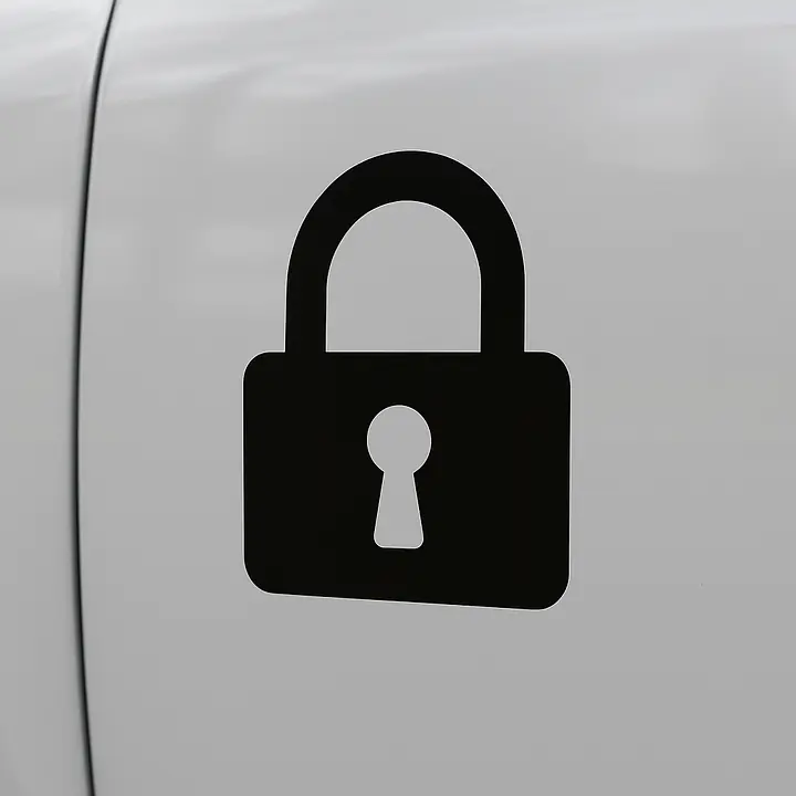 Vorhängeschloss Symbol Autoaufkleber - Master
