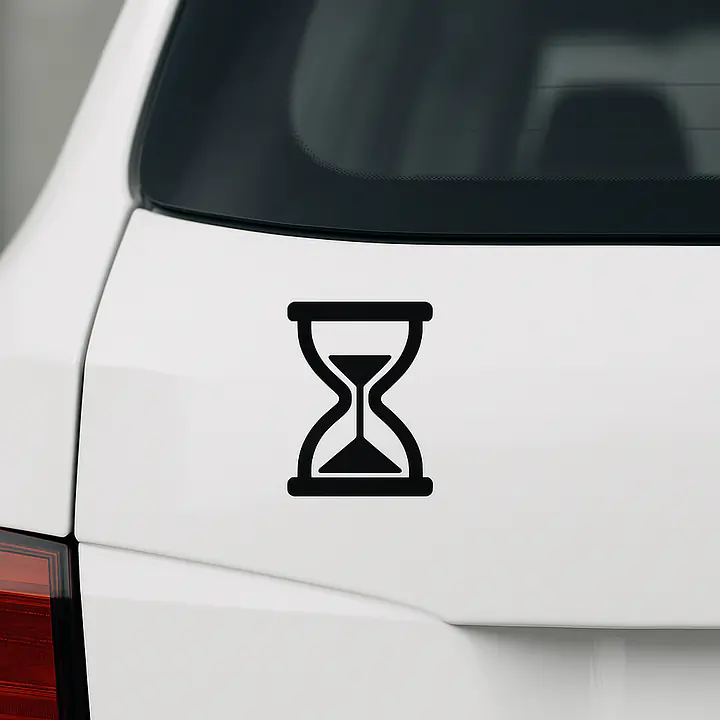 Sanduhr Symbol Autoaufkleber - Master