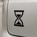 Sanduhr Symbol Autoaufkleber - Master