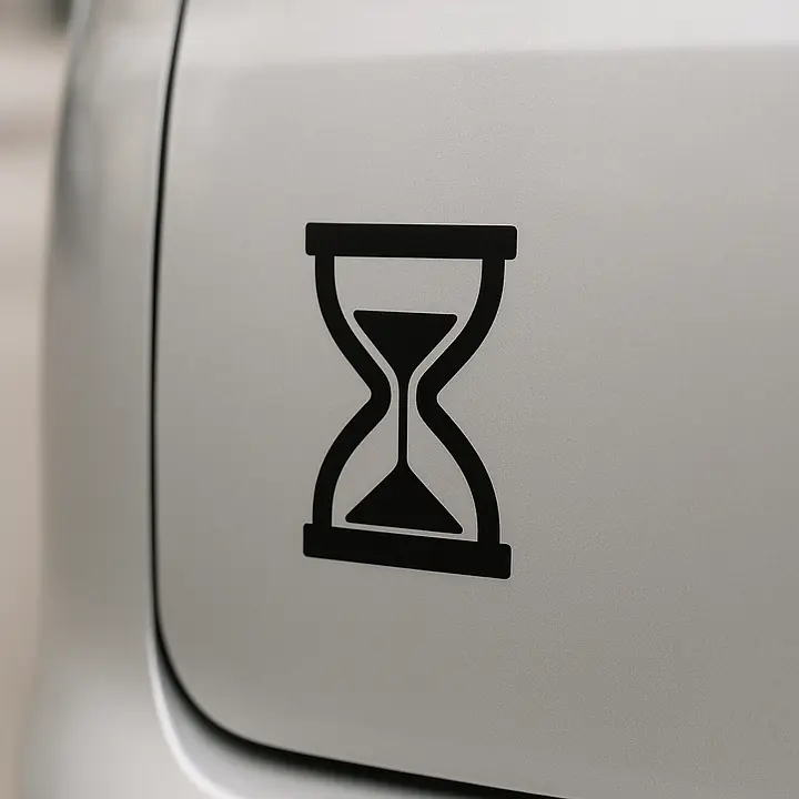 Sanduhr Symbol Autoaufkleber - Master
