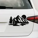 Retro Berglandschaft Autoaufkleber - Master
