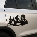 Retro Berglandschaft Autoaufkleber - Master