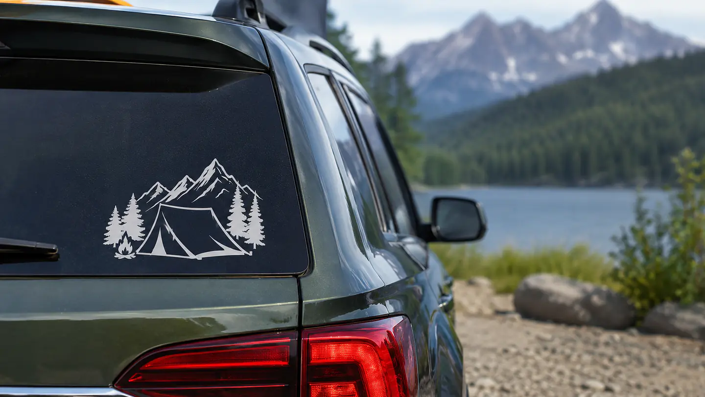 Natur- und Berge-Autoaufkleber für Abenteurer