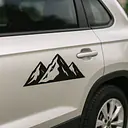 Schneegipfel Autoaufkleber - Master