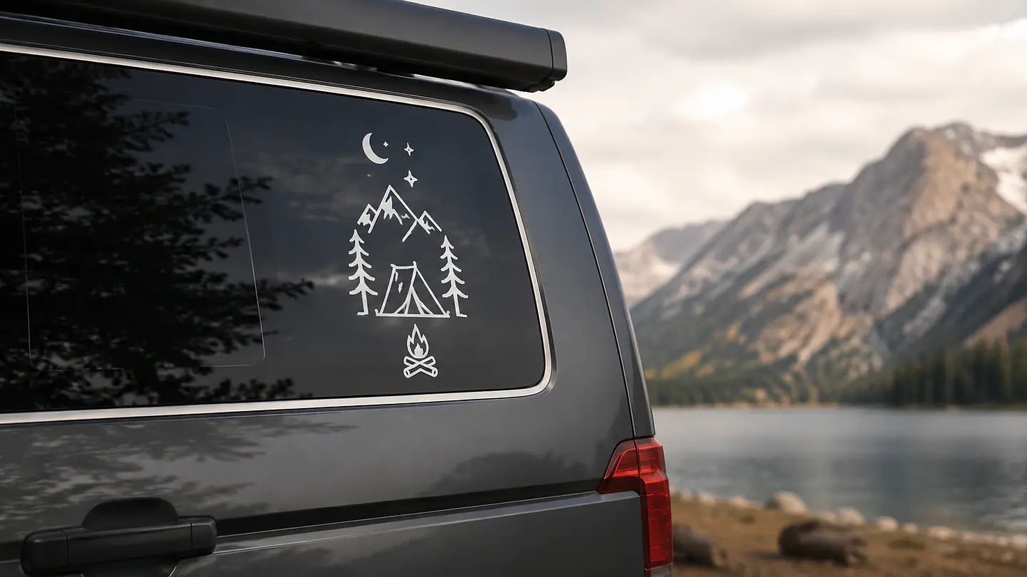 Van-Life- und Camping-Aufkleber für Camper und Wohnmobil