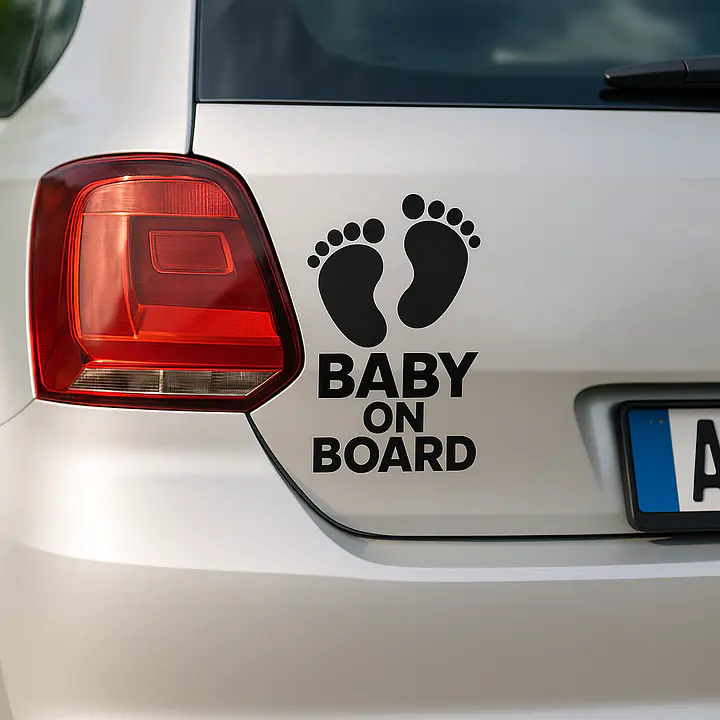 Babyfüße Baby on Board Aufkleber - Master