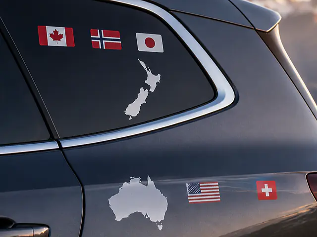 Flag and Country Stickers for Vehicles