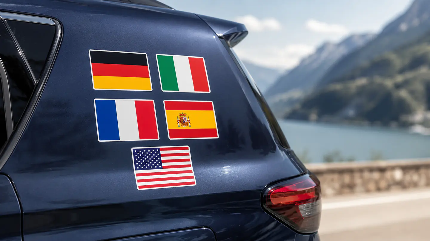 Flaggen-Autoaufkleber für Länder und Regionen