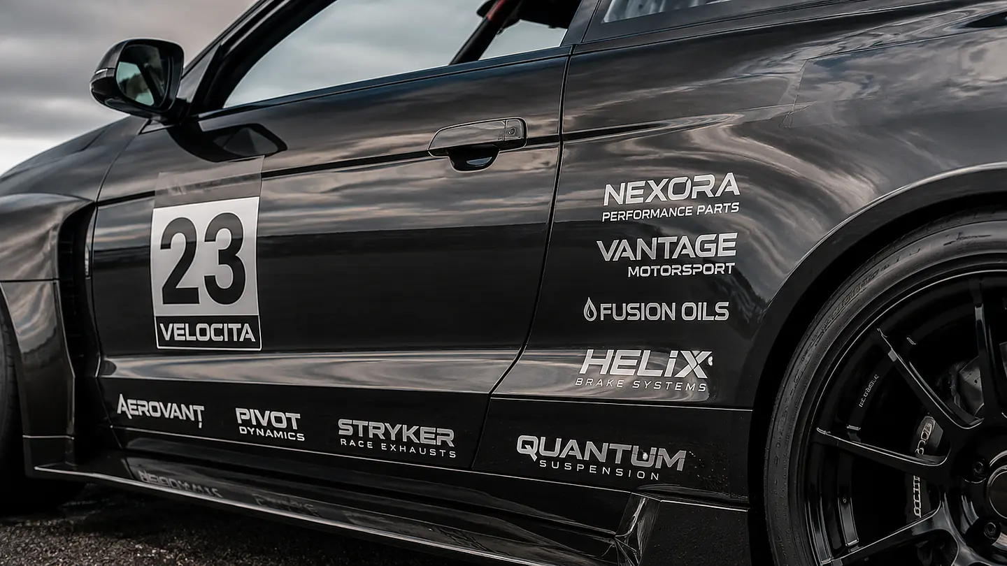 Sponsorenaufkleber für Auto, Motorsport und Events