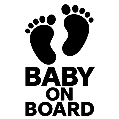 Babyfüße Baby on Board Aufkleber primary image