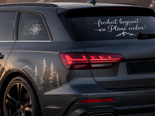 Car Stickers with Designs and Lettering