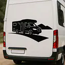 Wohnmobil auf Reisen Camping Aufkleber - Master